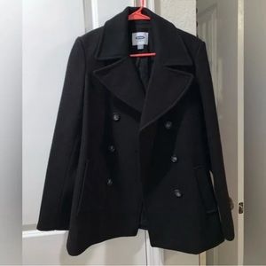 Women’s black peacoat